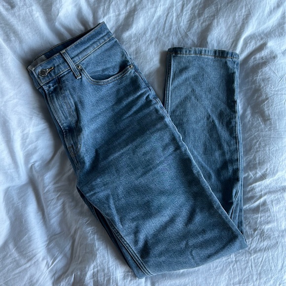 Everlane The Curvy Cheeky® Straight Jean - sky blue size 28 - Picture 4 of 6